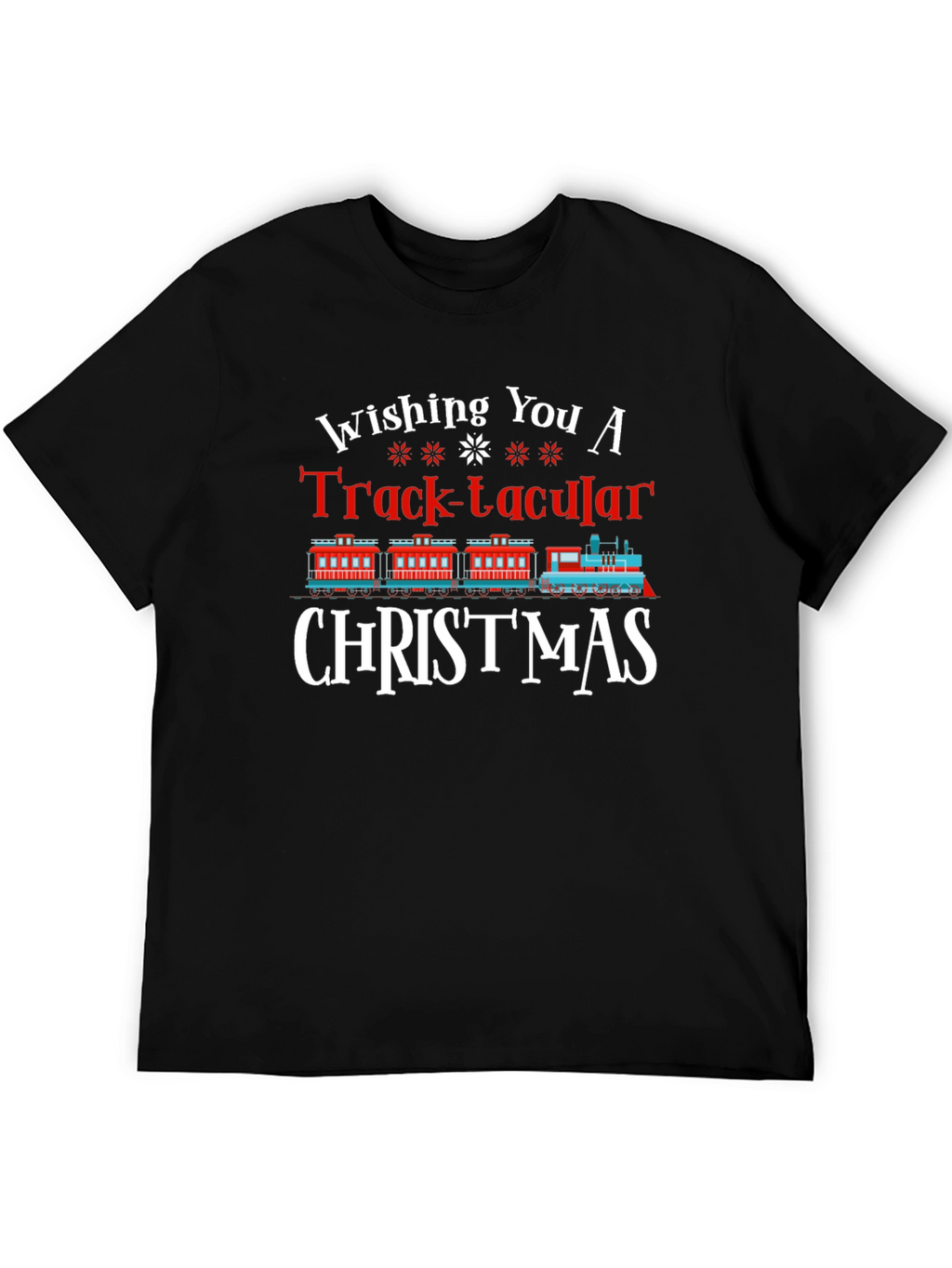 Track-tacular Christmas Train T-Shirt
