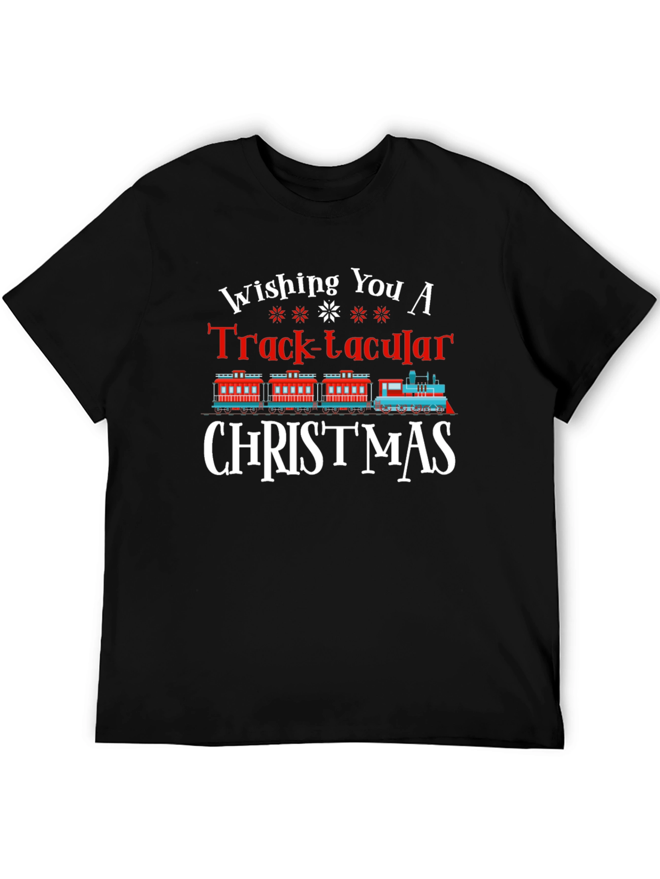 Track-tacular Christmas Train T-Shirt