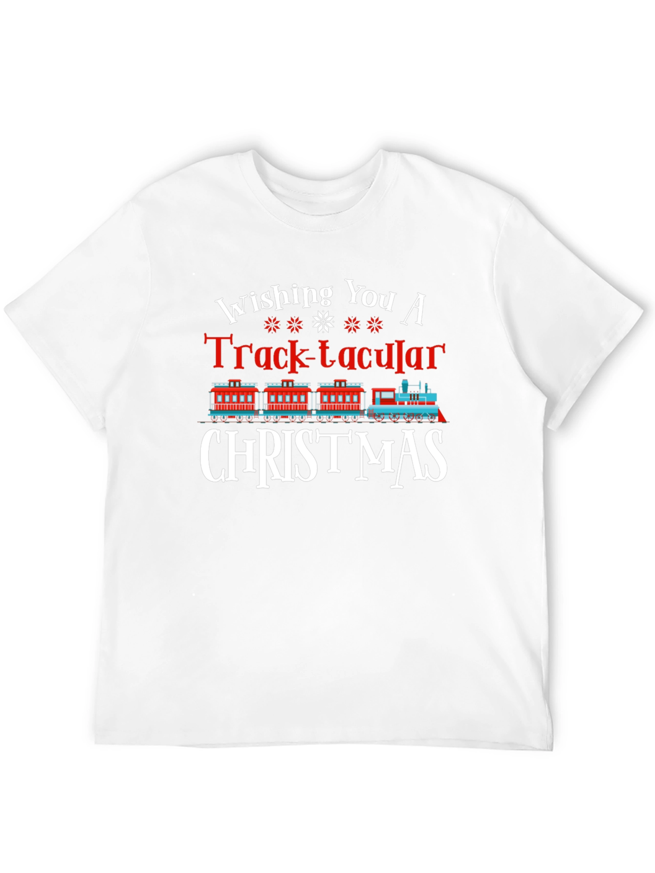 Track-tacular Christmas Train T-Shirt