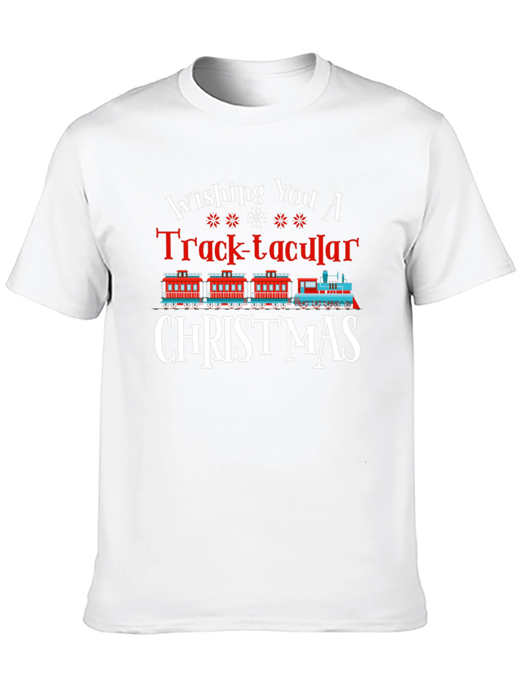 Track-tacular Christmas Train T-Shirt
