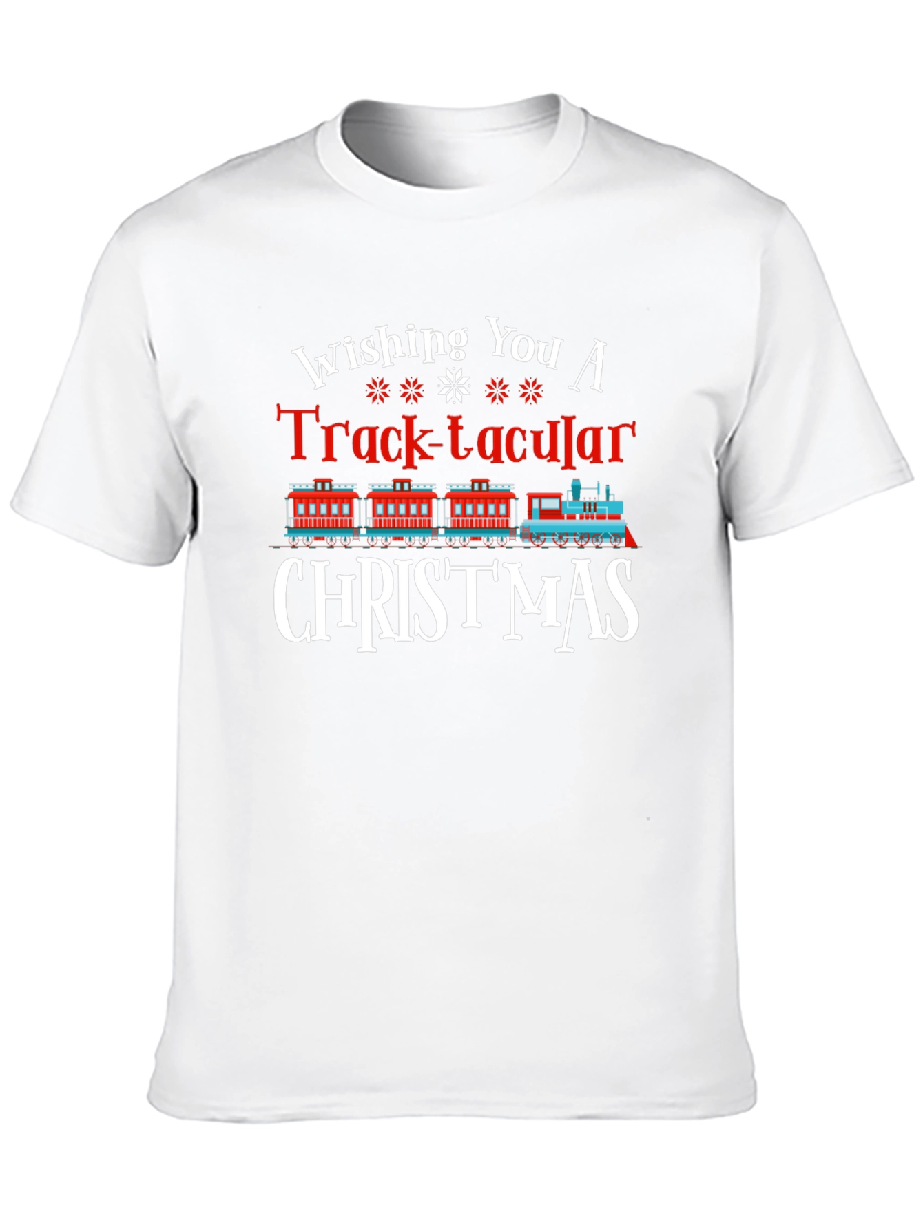 Track-tacular Christmas Train T-Shirt