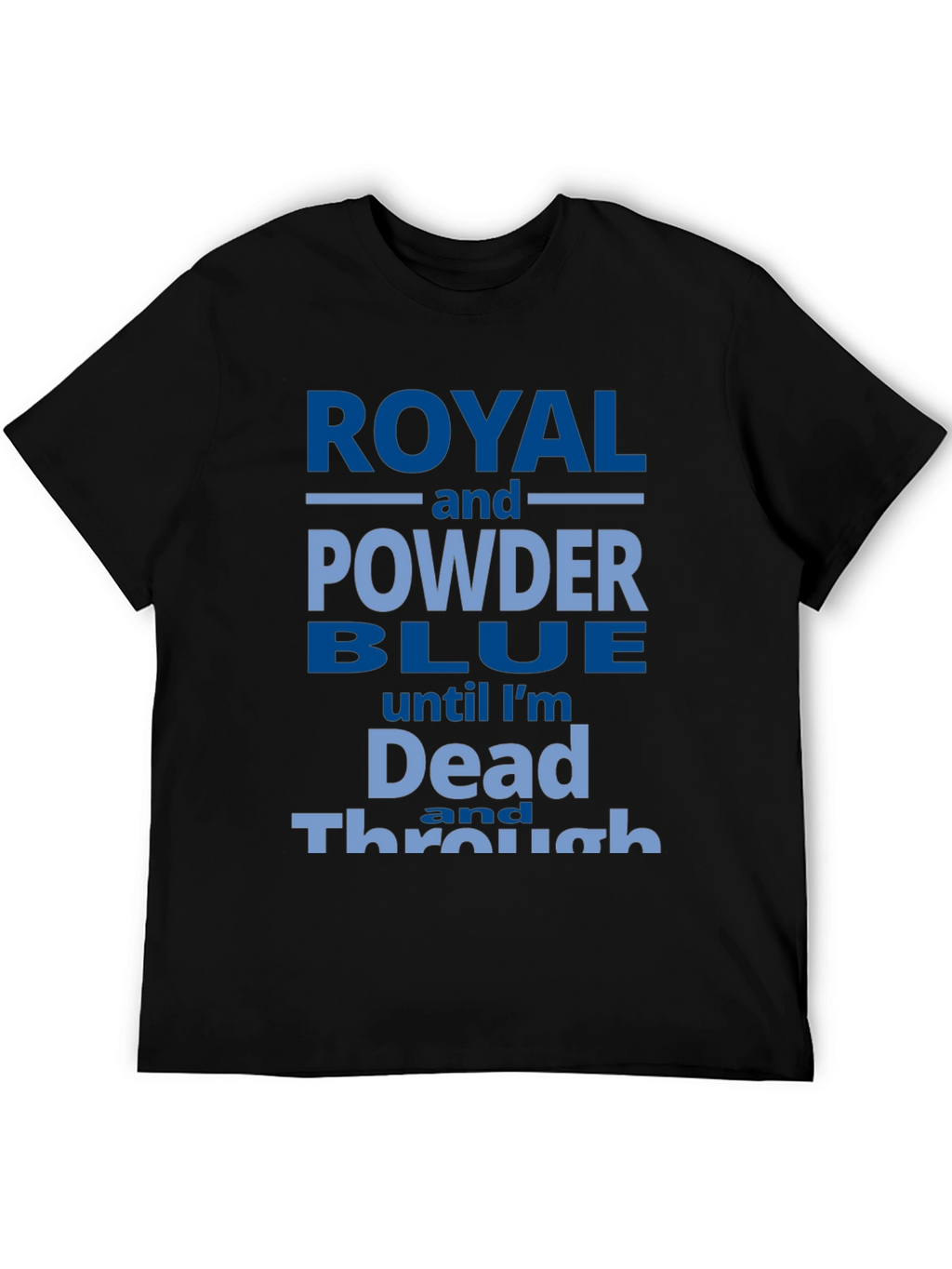 Royal and Powder Blue Graphic T-Shirt