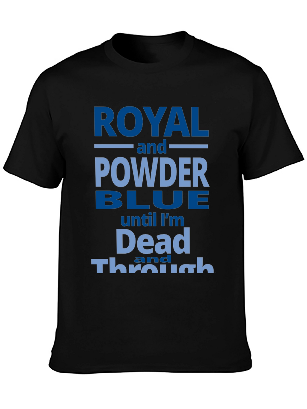 Royal and Powder Blue Graphic T-Shirt