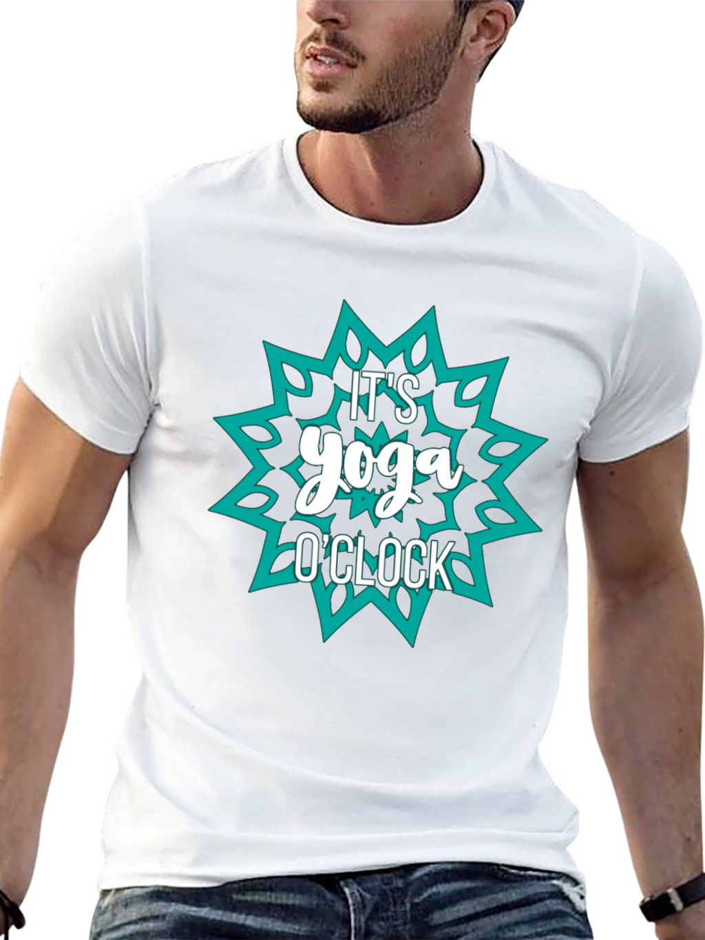 Yoga OClock Graphic Tee - Black Cotton Shirt
