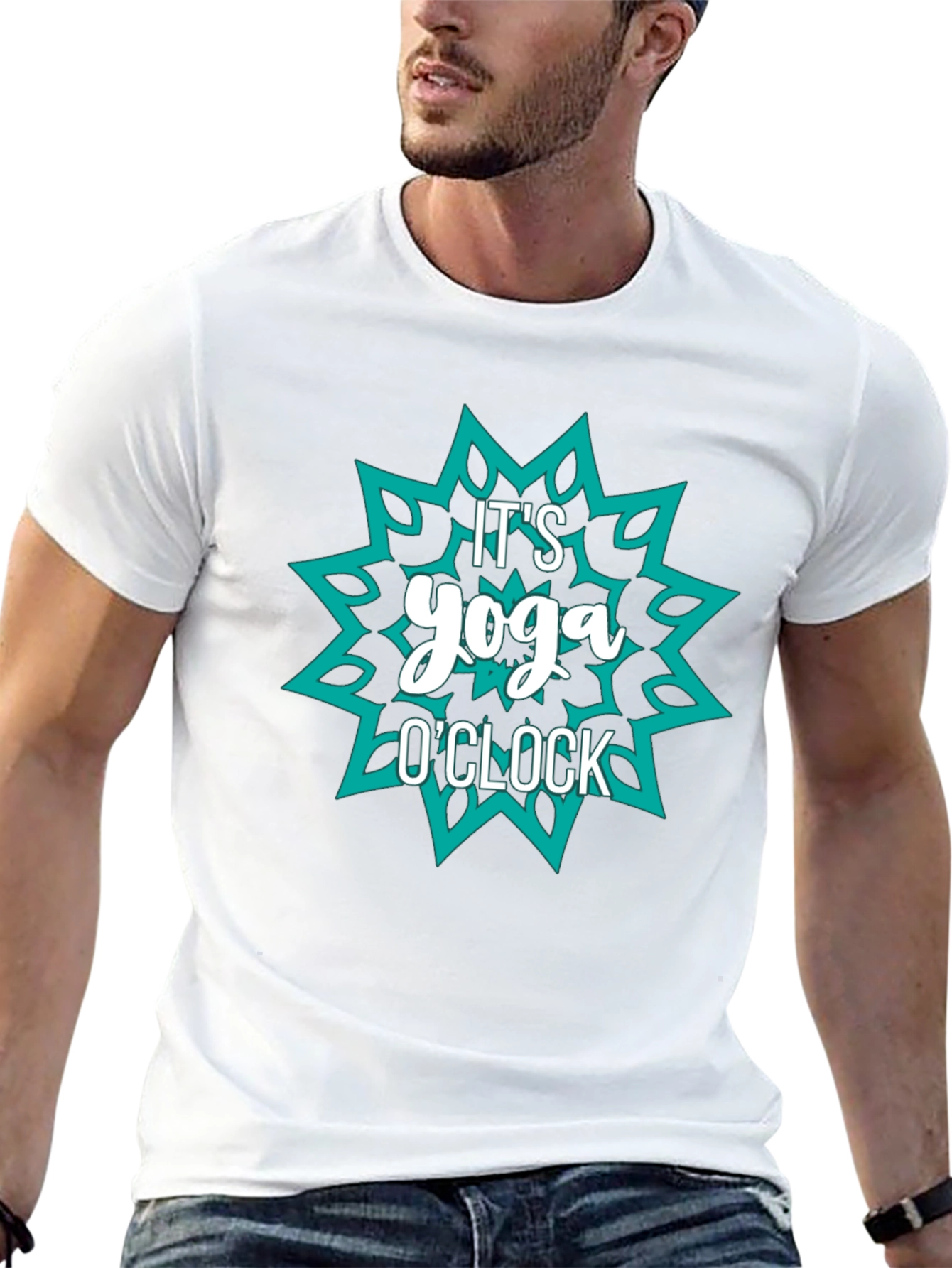 Yoga OClock Graphic Tee - Black Cotton Shirt