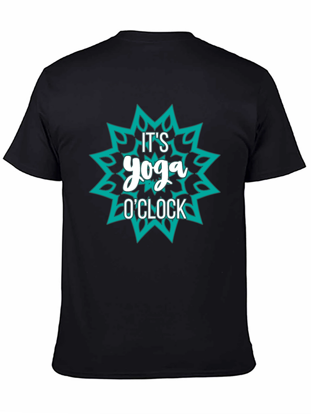 Yoga OClock Graphic Tee - Black Cotton Shirt