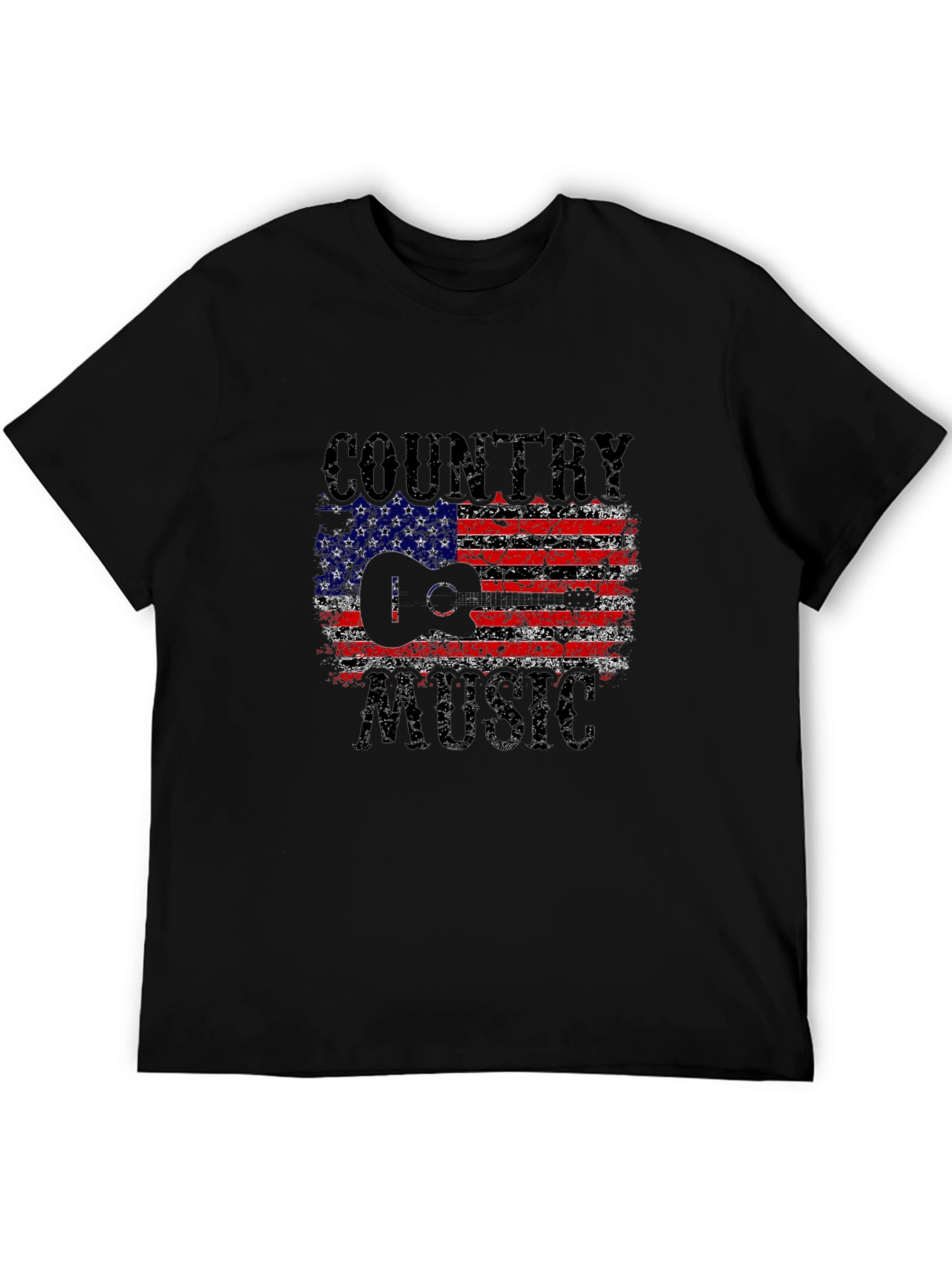 Country Music USA Flag Graphic T-Shirt