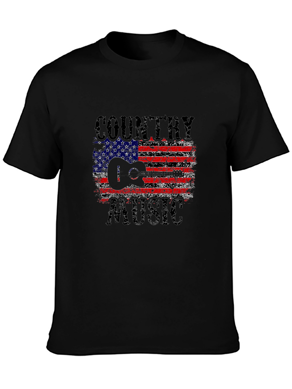 Country Music USA Flag Graphic T-Shirt