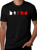 Bored Graphic Tee - Mens Black Crewneck T-Shirt