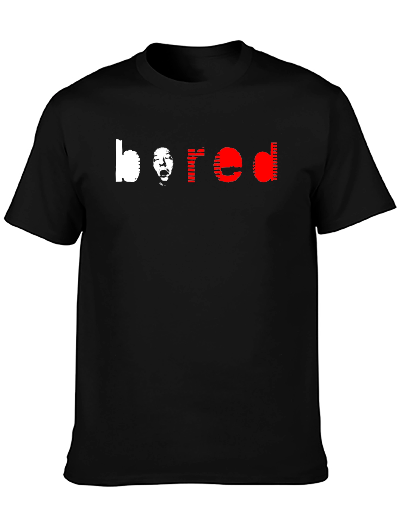 Bored Graphic Tee - Mens Black Crewneck T-Shirt