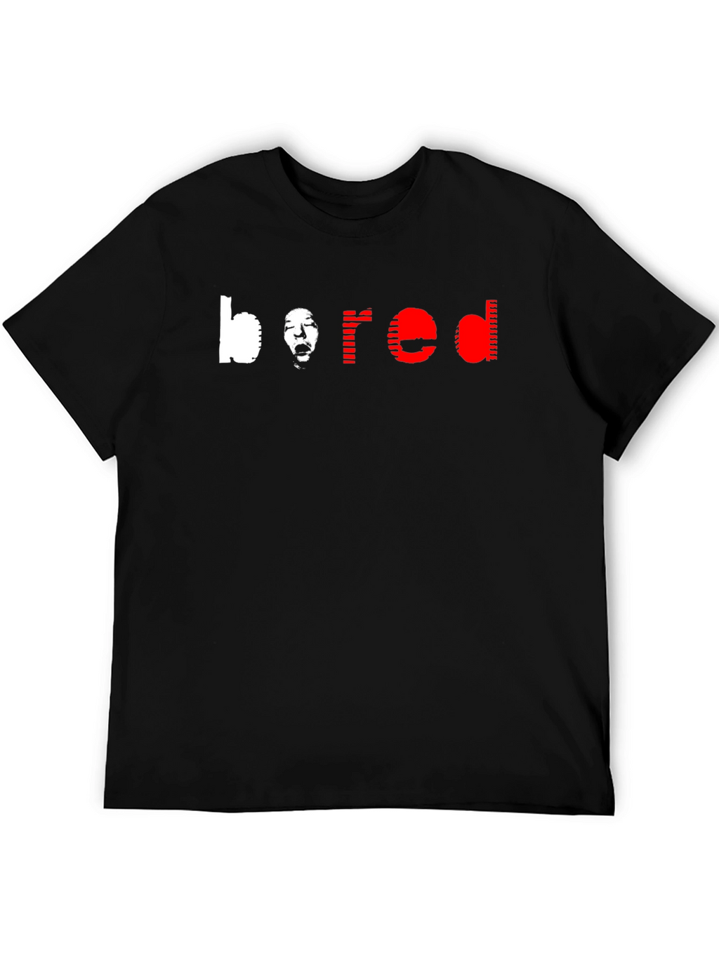 Bored Graphic Tee - Mens Black Crewneck T-Shirt