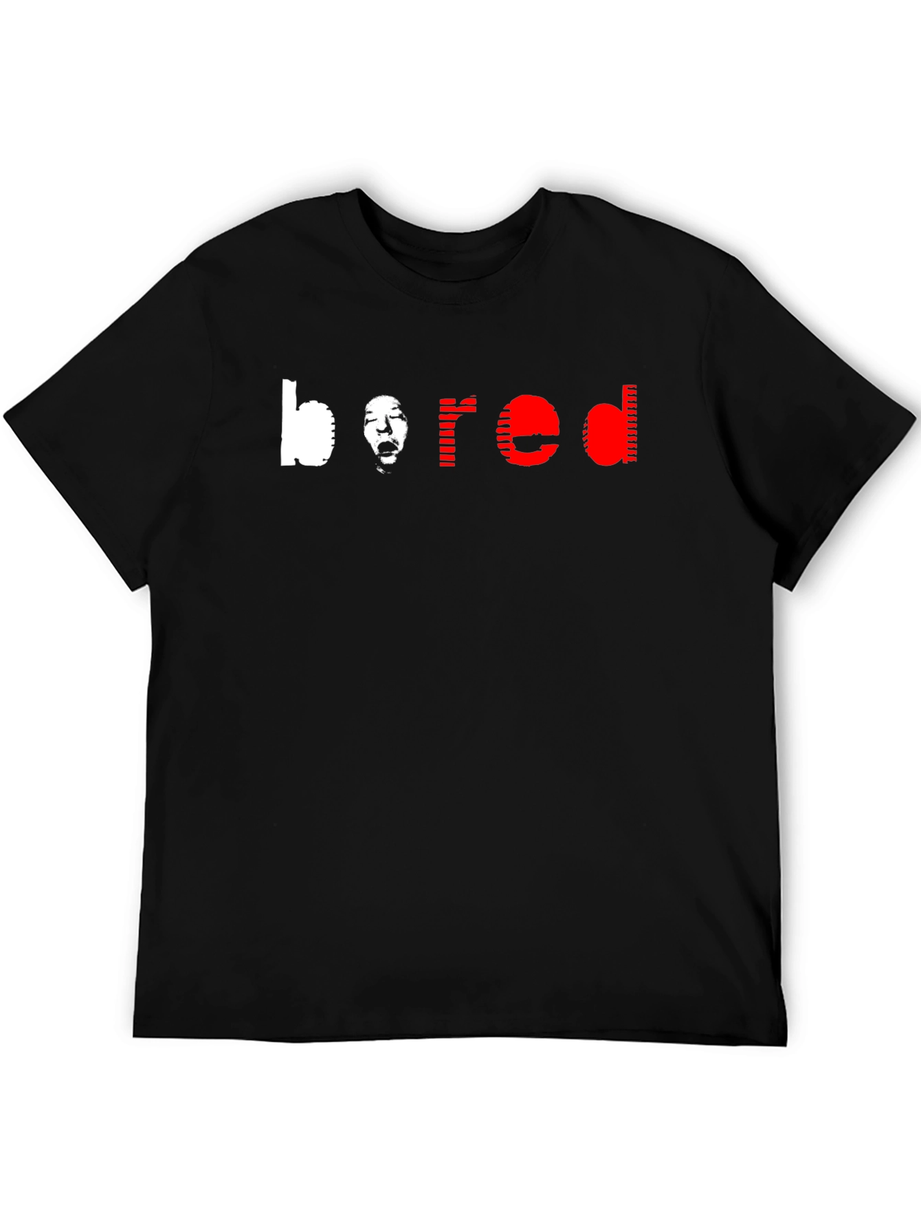 Bored Graphic Tee - Mens Black Crewneck T-Shirt