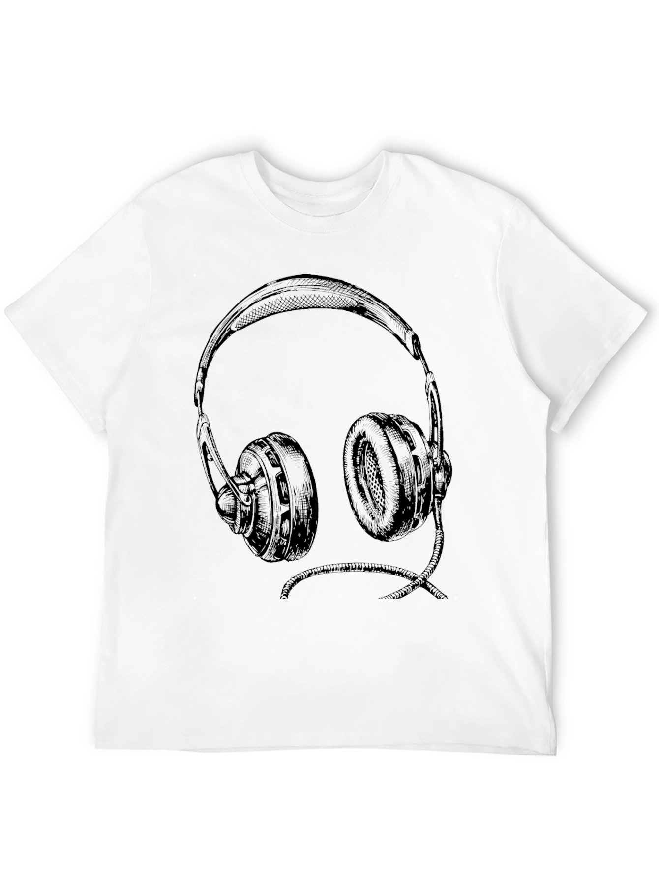 Headphone Graphic Tee - Music Lovers Black T-Shirt