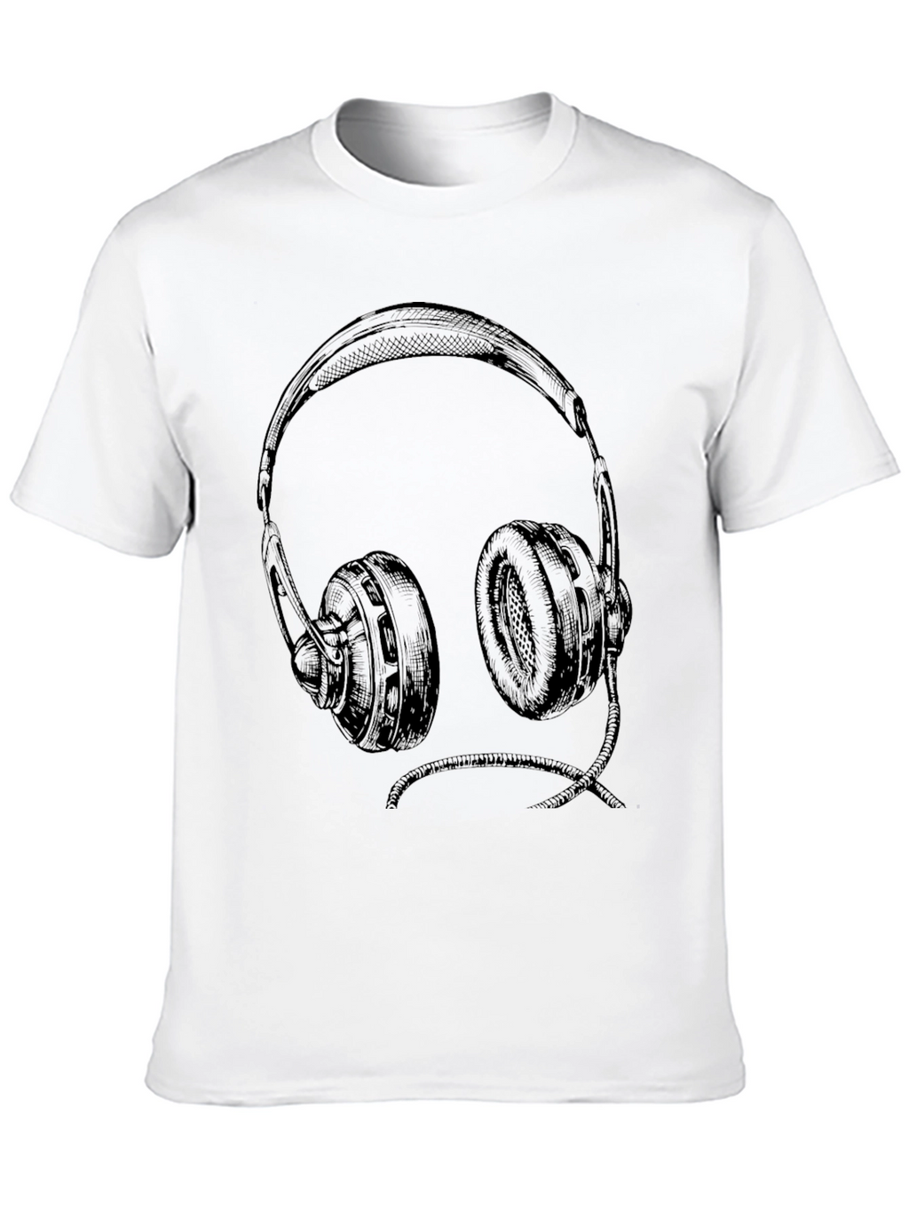 Headphone Graphic Tee - Music Lovers Black T-Shirt