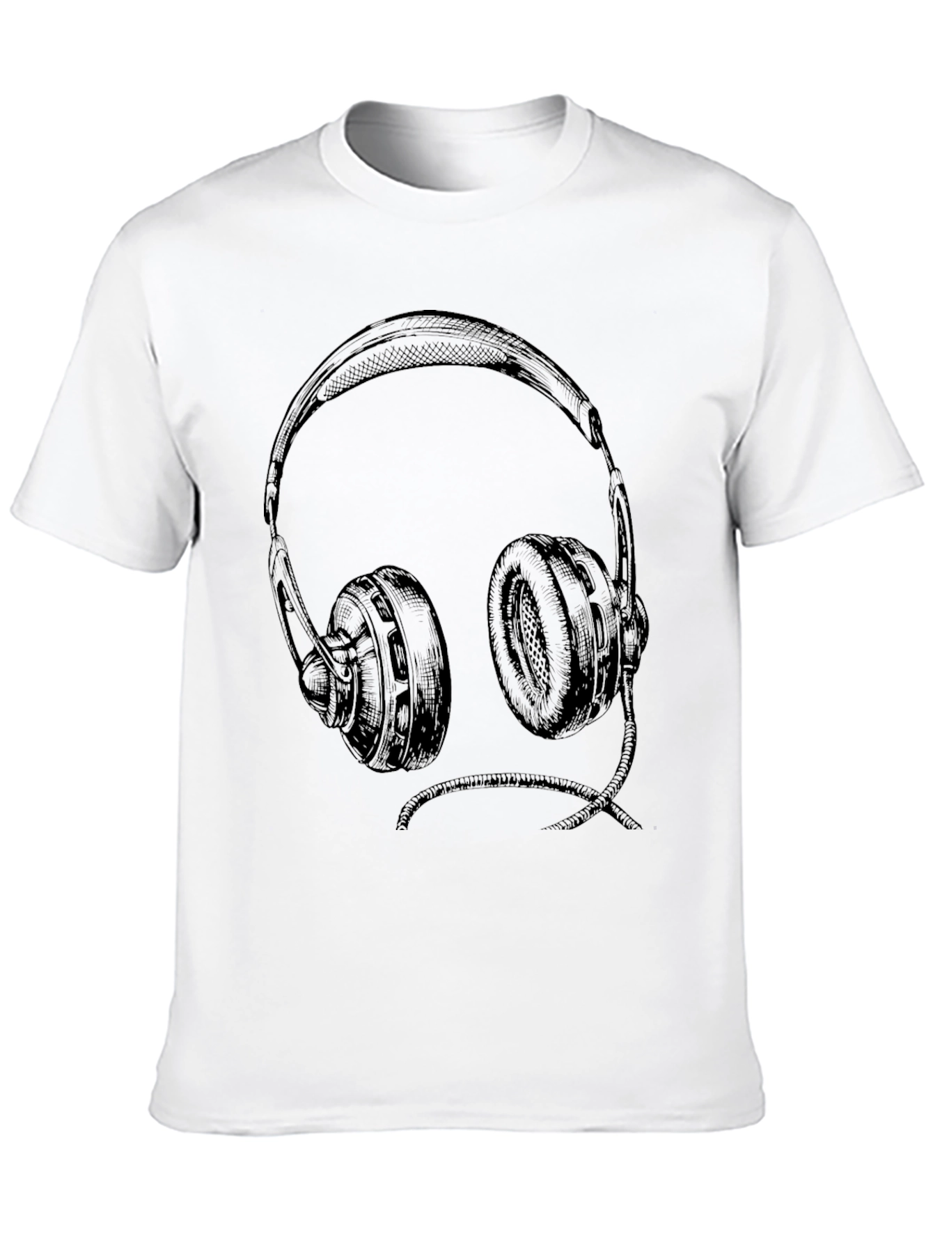 Headphone Graphic Tee - Music Lovers Black T-Shirt