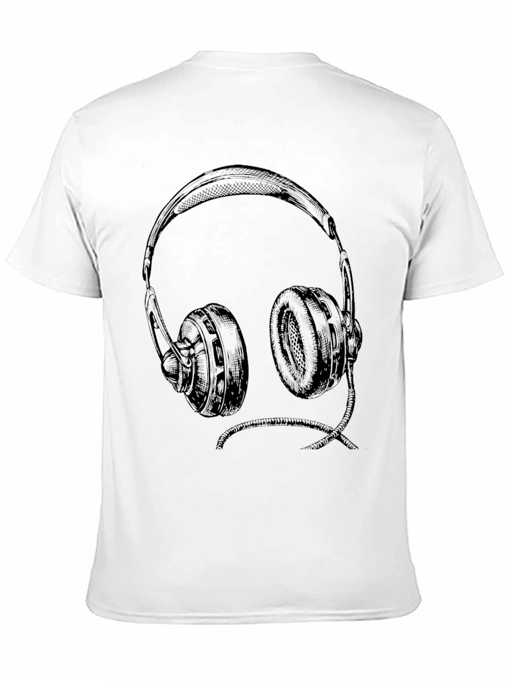 Headphone Graphic Tee - Music Lovers Black T-Shirt