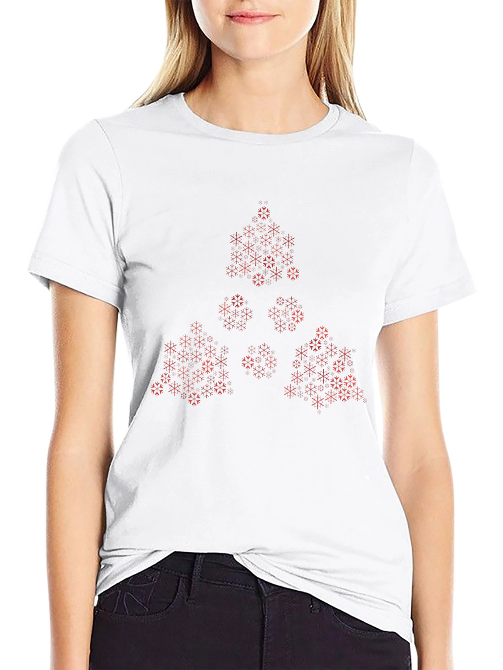 Geometric Fractal Print Black Tee