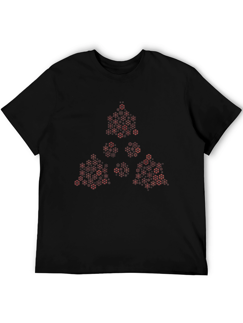 Geometric Fractal Print Black Tee