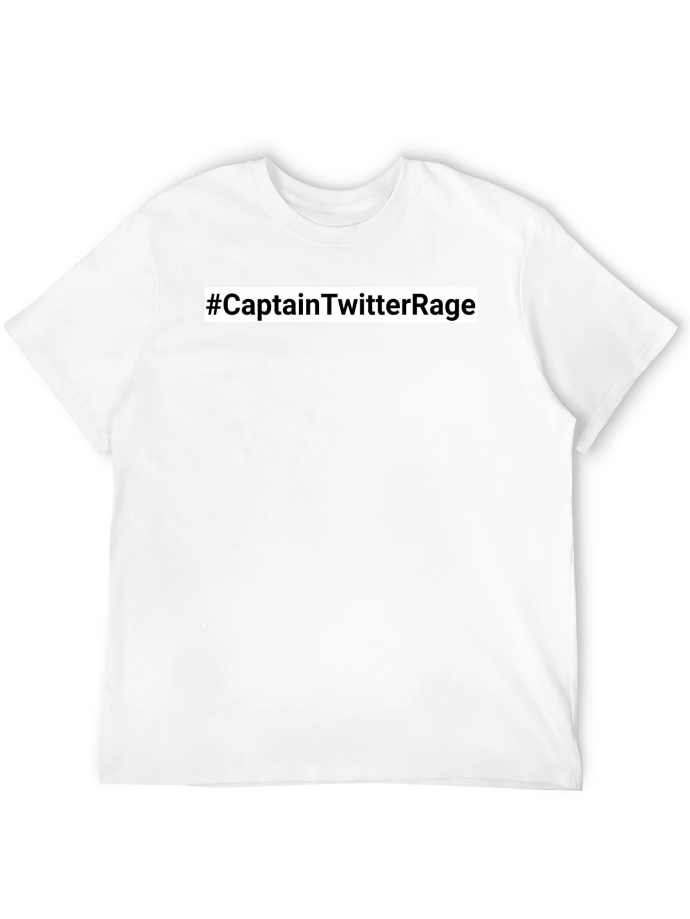 #CaptainTwitterRage T-Shirt - Black Crew Neck Tee