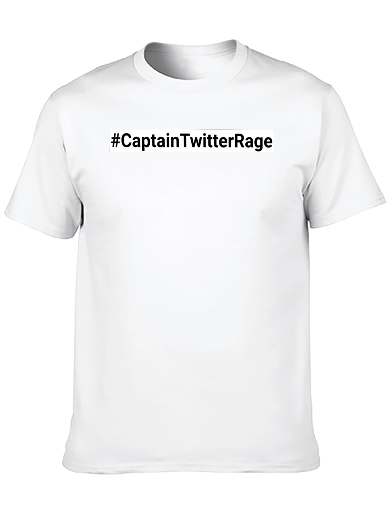 #CaptainTwitterRage T-Shirt - Black Crew Neck Tee