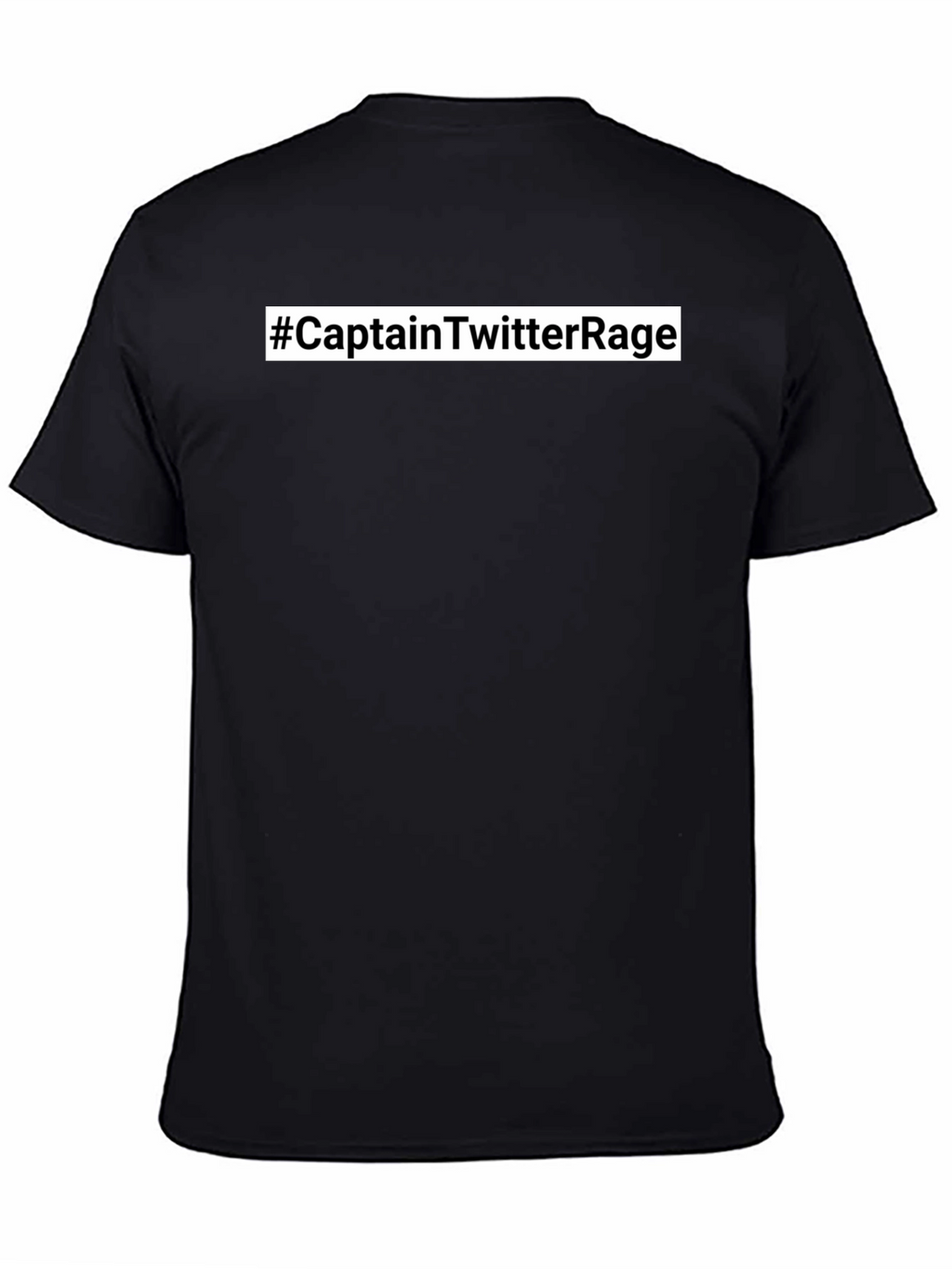 #CaptainTwitterRage T-Shirt - Black Crew Neck Tee