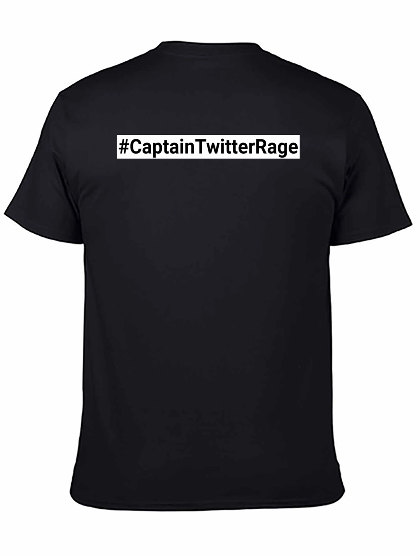 #CaptainTwitterRage T-Shirt - Black Crew Neck Tee