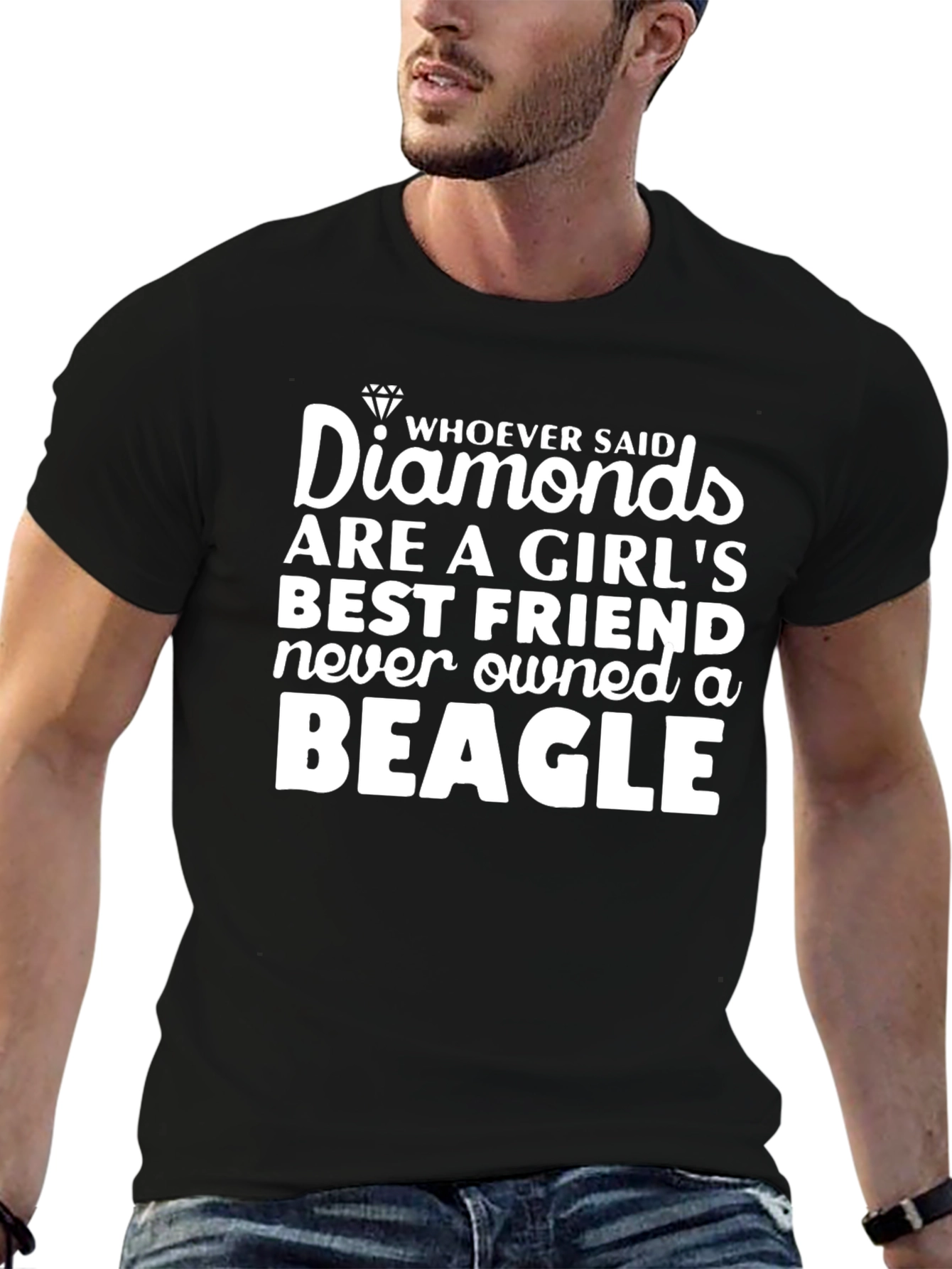 Diamonds & Beagles Graphic Tee