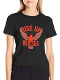 Rise Up Red Sea T-Shirt Cardinal Design