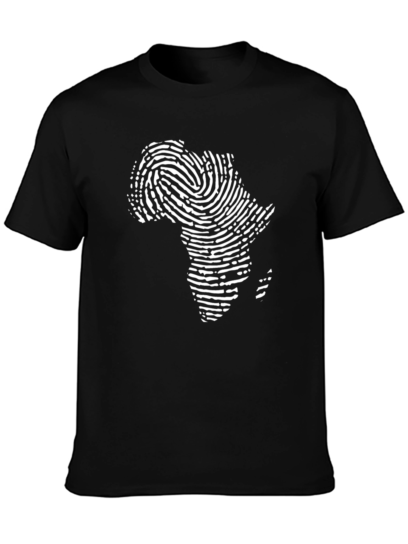 Africa Fingerprint Black T-Shirt