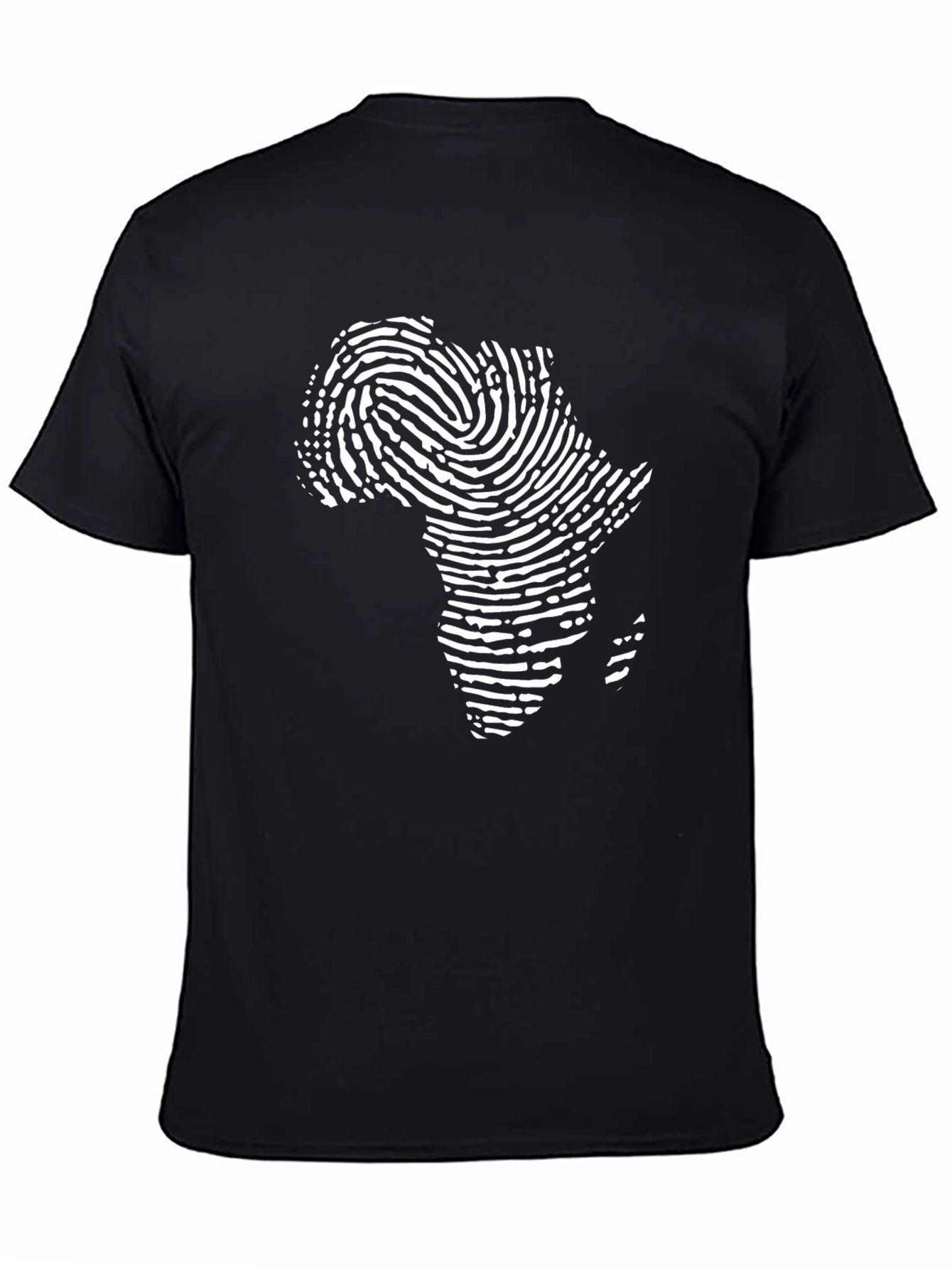 Africa Fingerprint Black T-Shirt