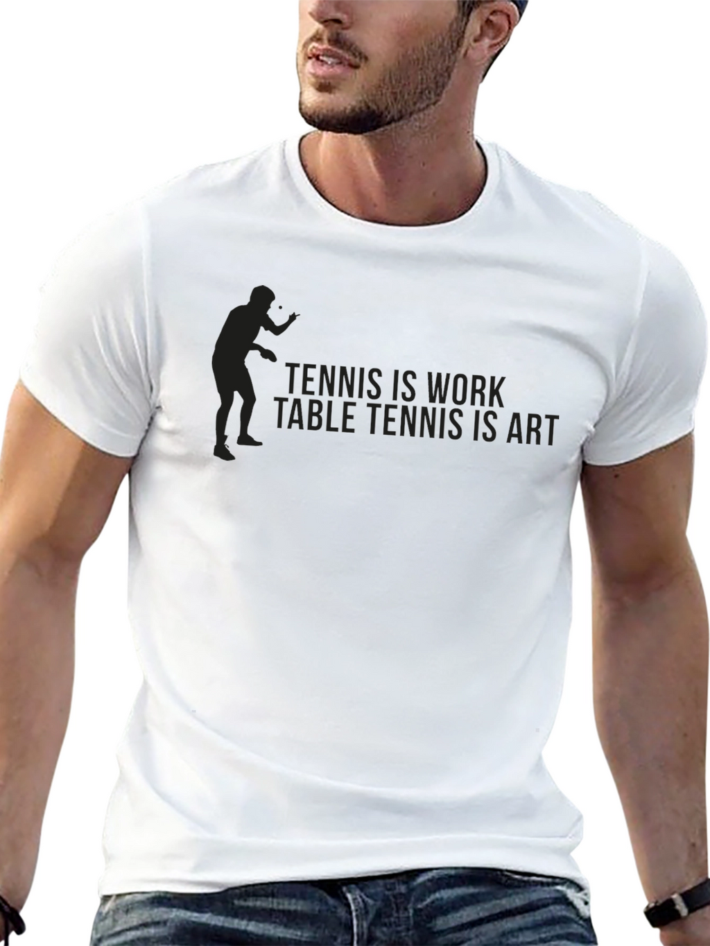 Tennis/Table Tennis T-Shirt: Work & Art Tee