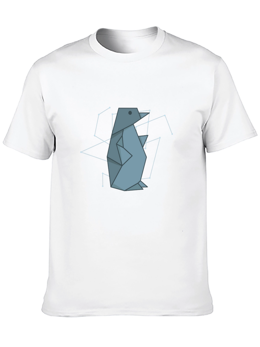 Geometric Penguin Graphic Tee - Black