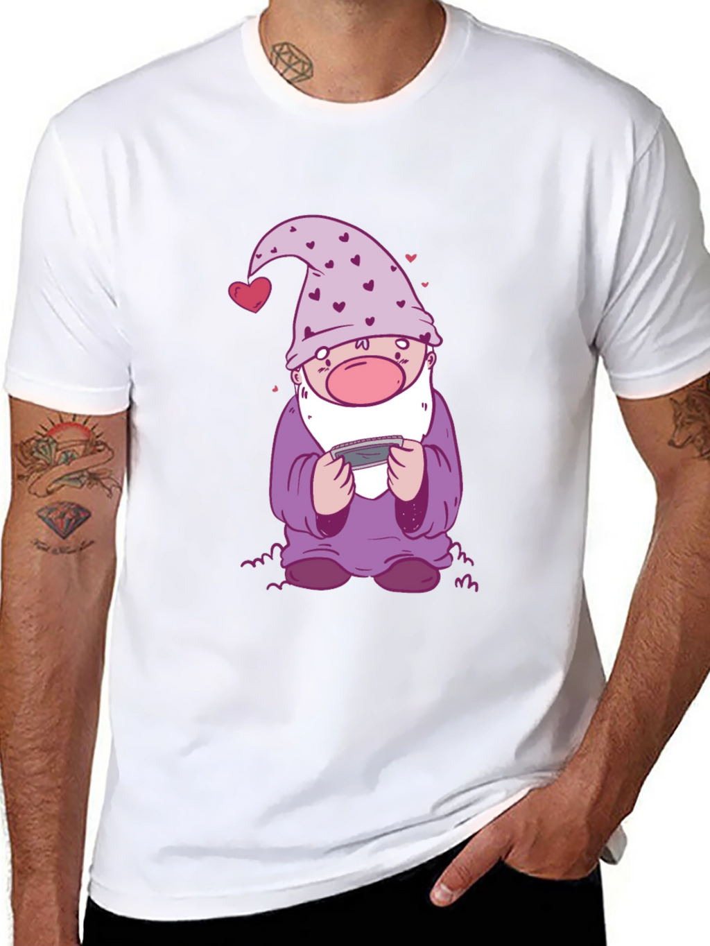 Gamer Gnome Graphic Tee - Black Cotton T-Shirt
