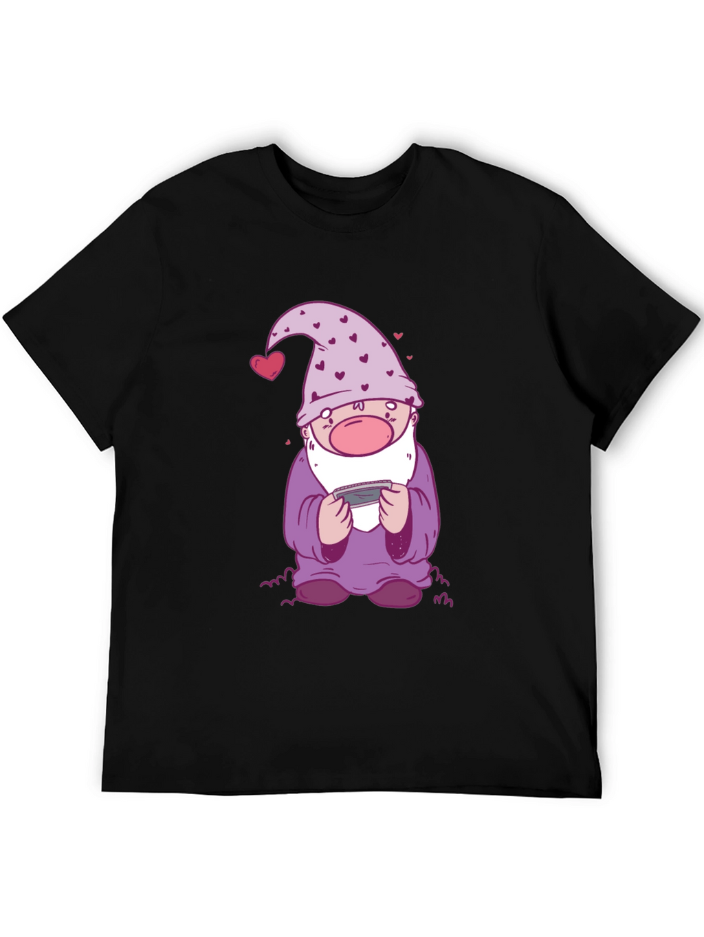 Gamer Gnome Graphic Tee - Black Cotton T-Shirt