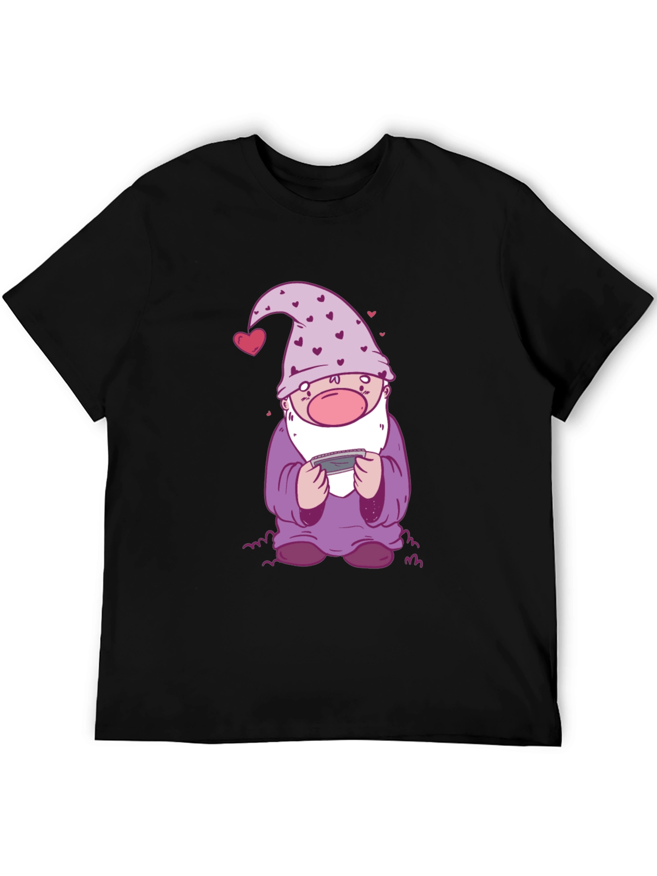 Gamer Gnome Graphic Tee - Black Cotton T-Shirt