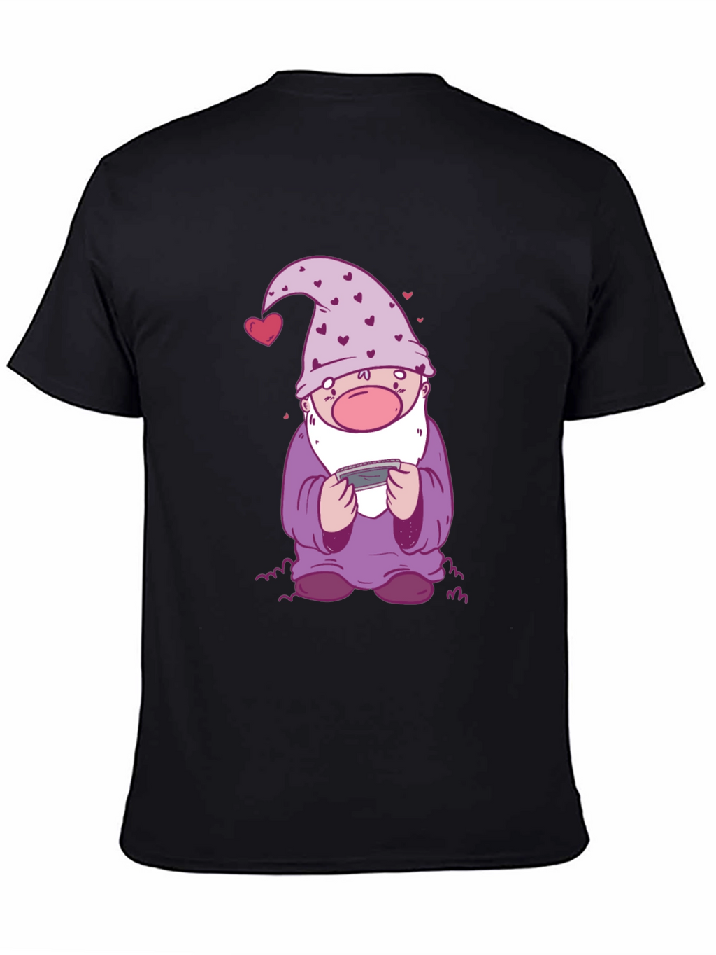 Gamer Gnome Graphic Tee - Black Cotton T-Shirt