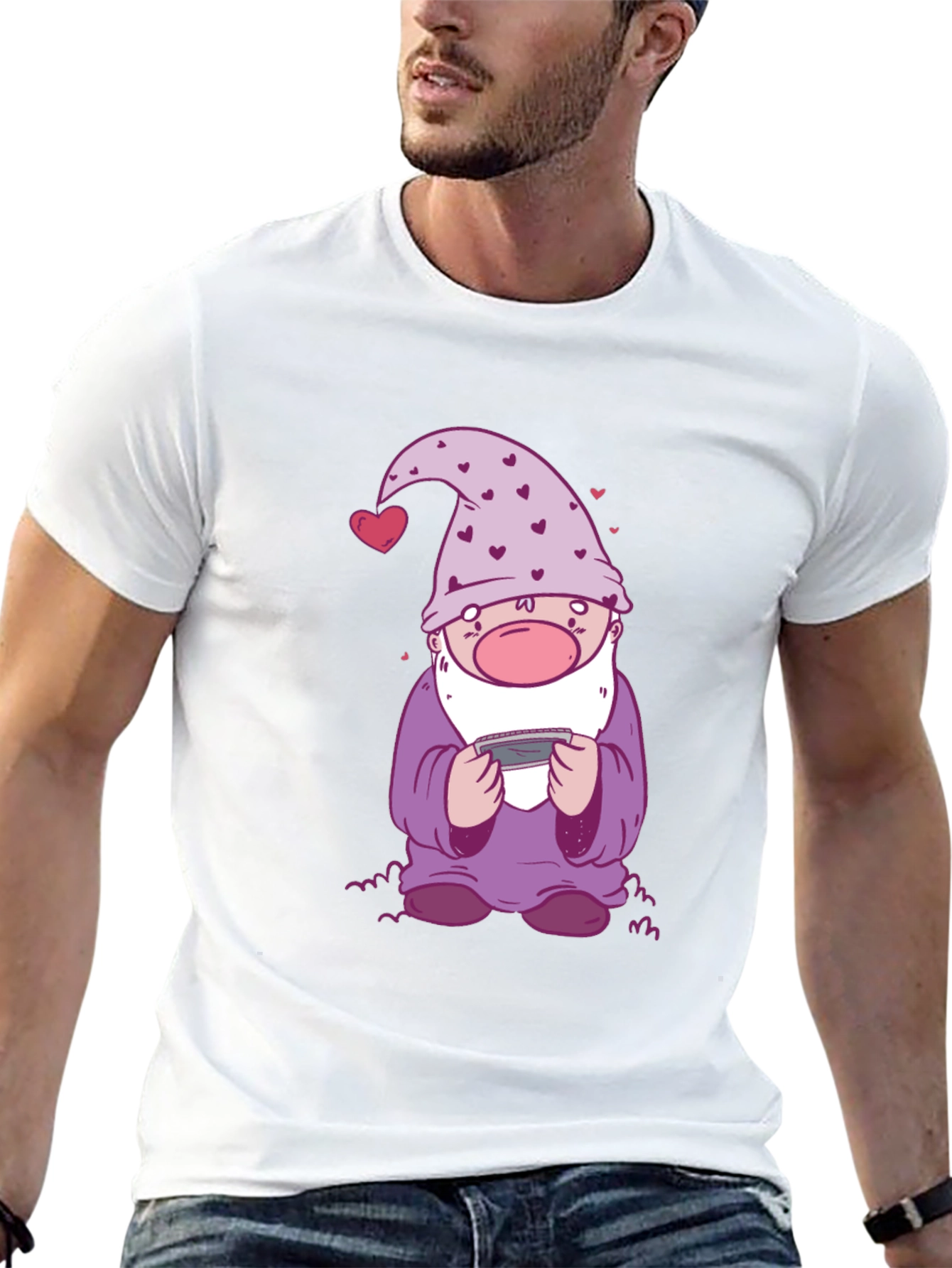 Gamer Gnome Graphic Tee - Black Cotton T-Shirt