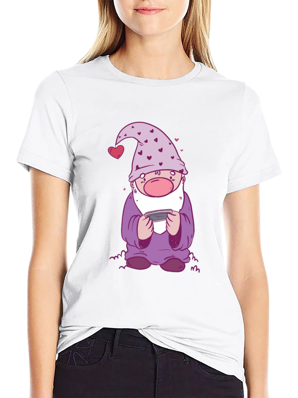 Gamer Gnome Graphic Tee - Black Cotton T-Shirt