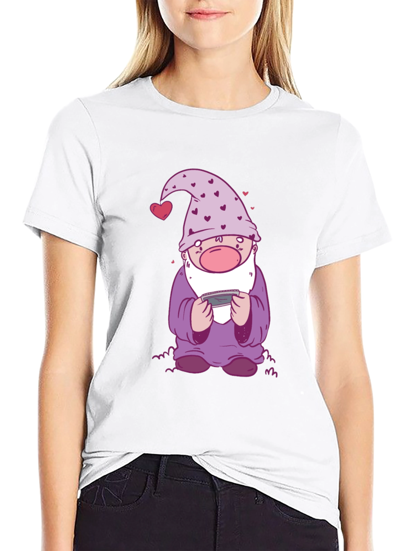 Gamer Gnome Graphic Tee - Black Cotton T-Shirt