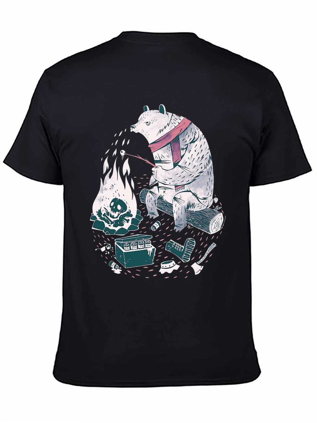 Bear Campfire Graphic Tee