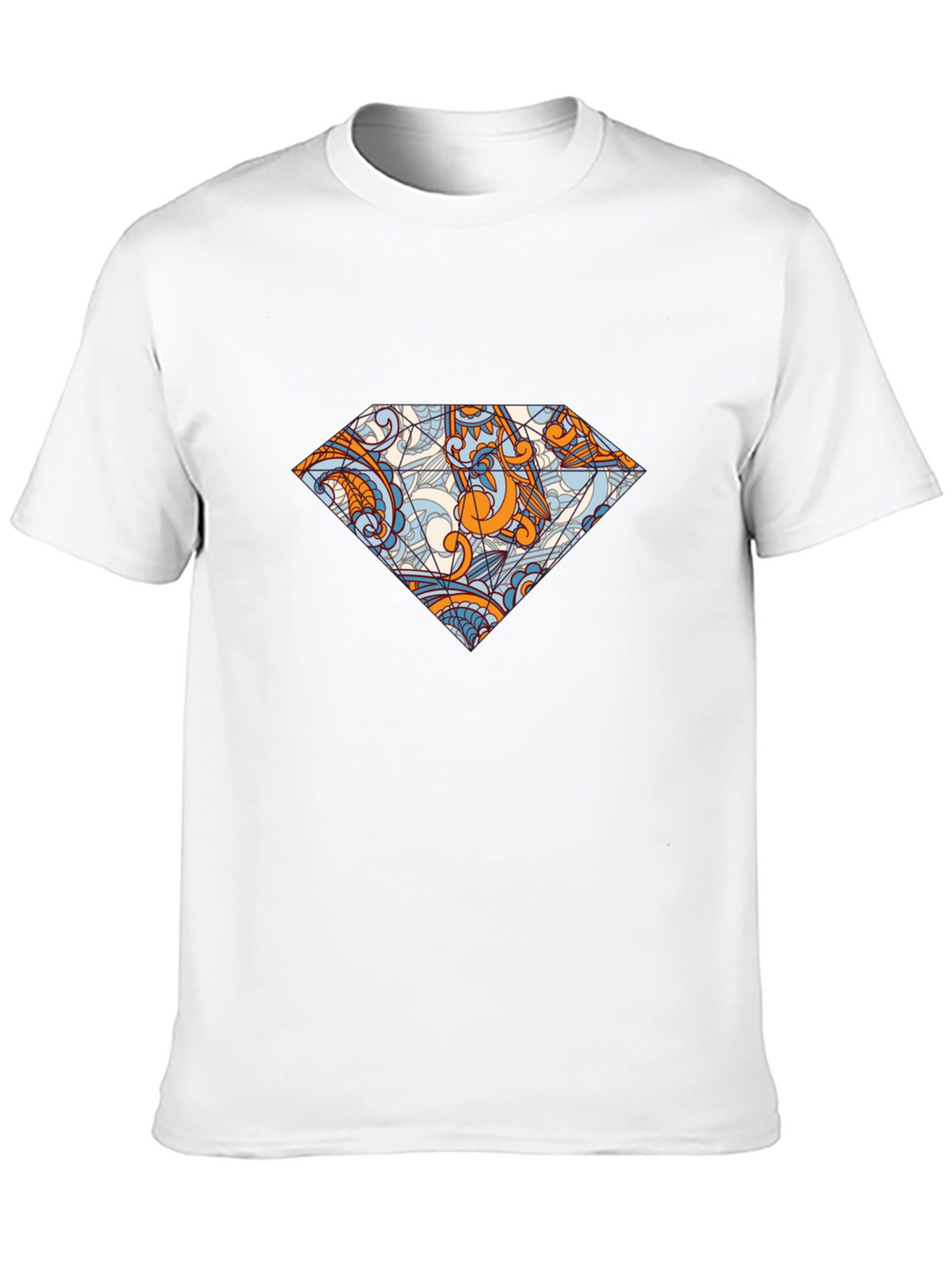 Diamond Graphic Black Tee - Unique Pattern Print