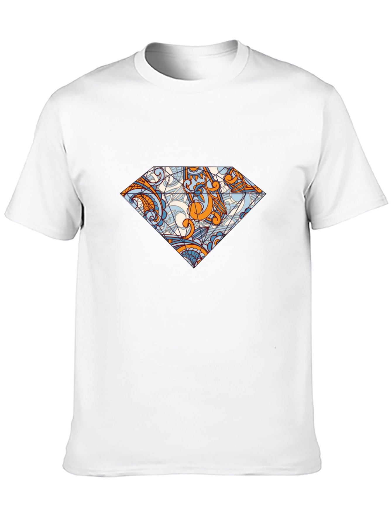 Diamond Graphic Black Tee - Unique Pattern Print