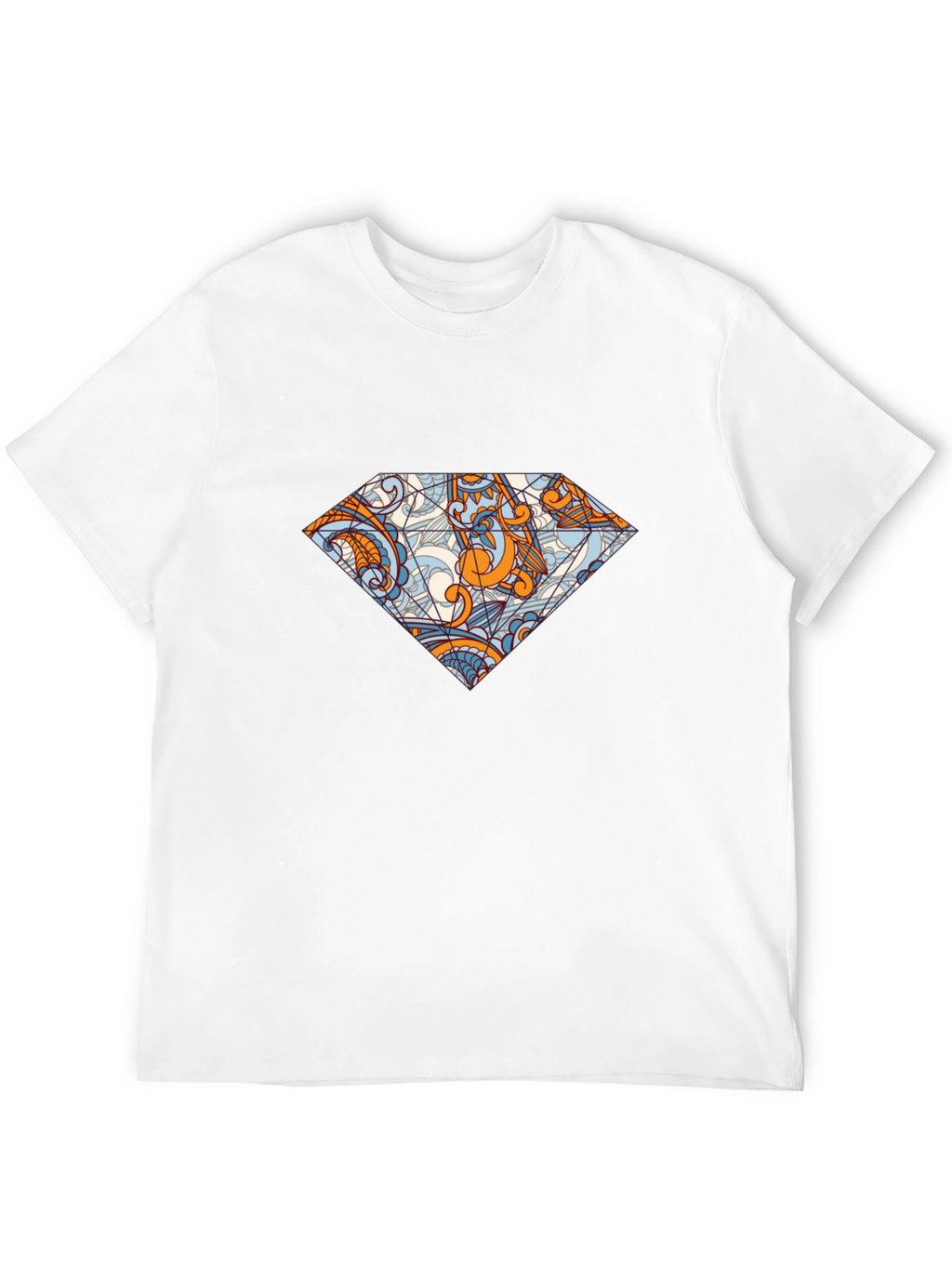 Diamond Graphic Black Tee - Unique Pattern Print