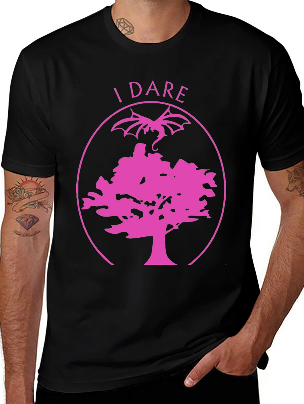 I Dare Tree and Dragon Graphic Tee