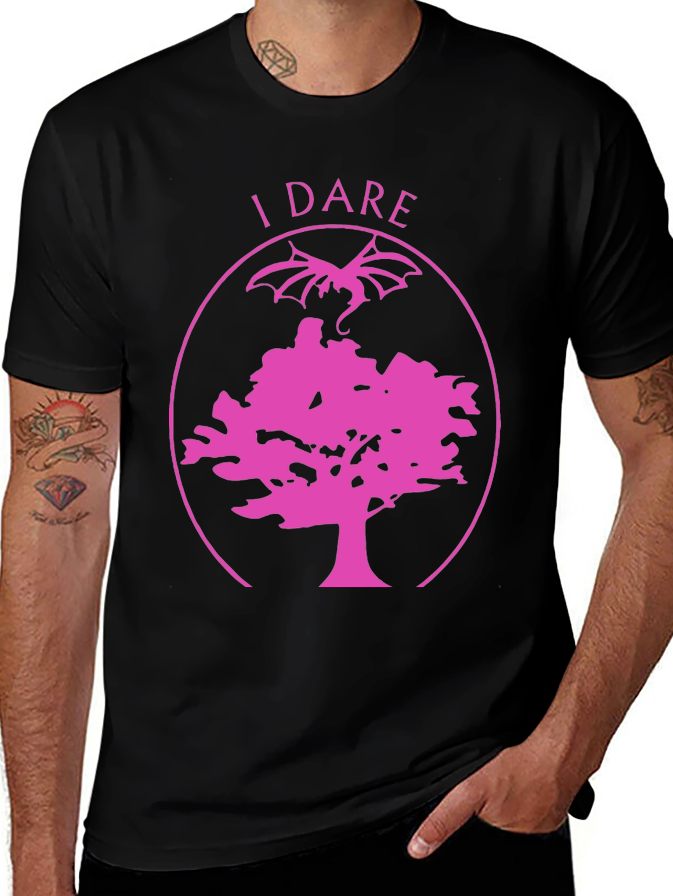 I Dare Tree and Dragon Graphic Tee