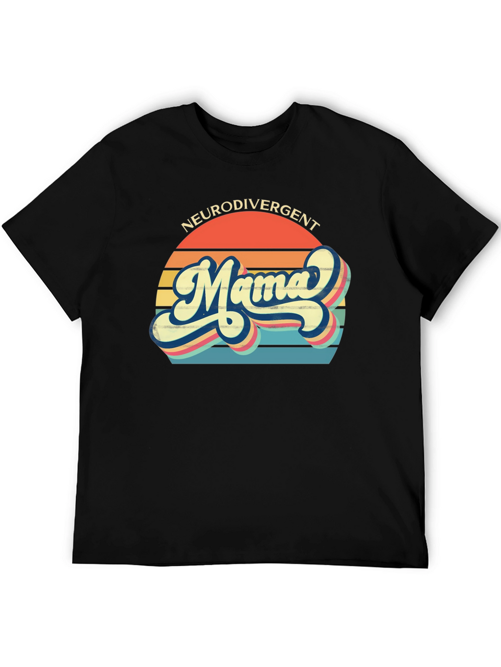 Neurodivergent Mama Retro Graphic T-Shirt
