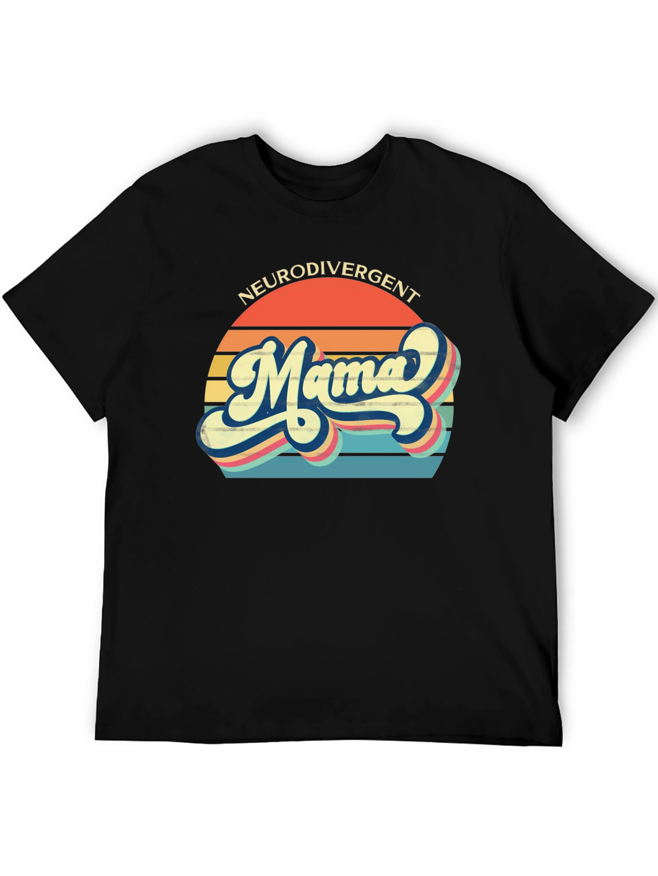 Neurodivergent Mama Retro Graphic T-Shirt