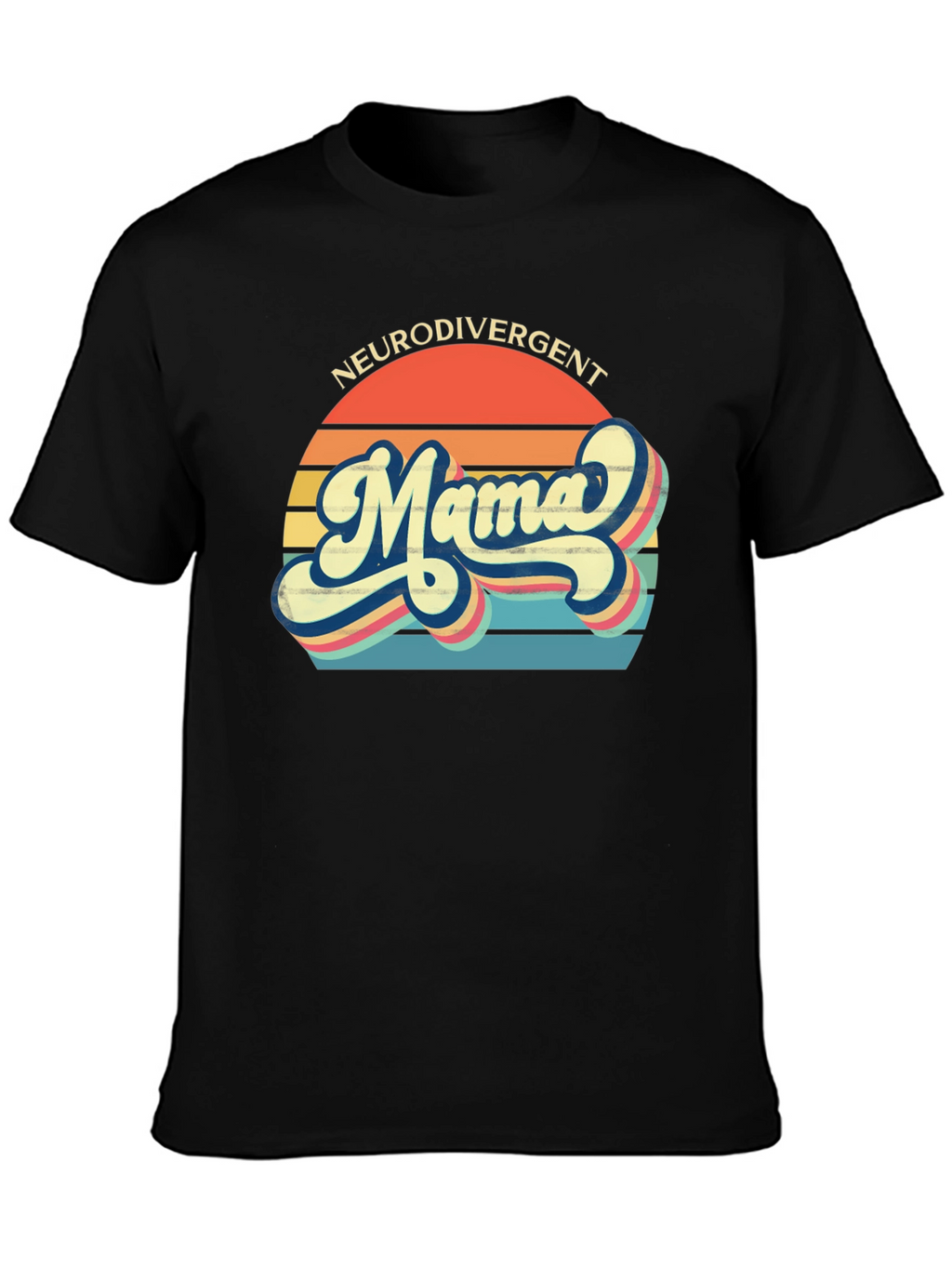 Neurodivergent Mama Retro Graphic T-Shirt