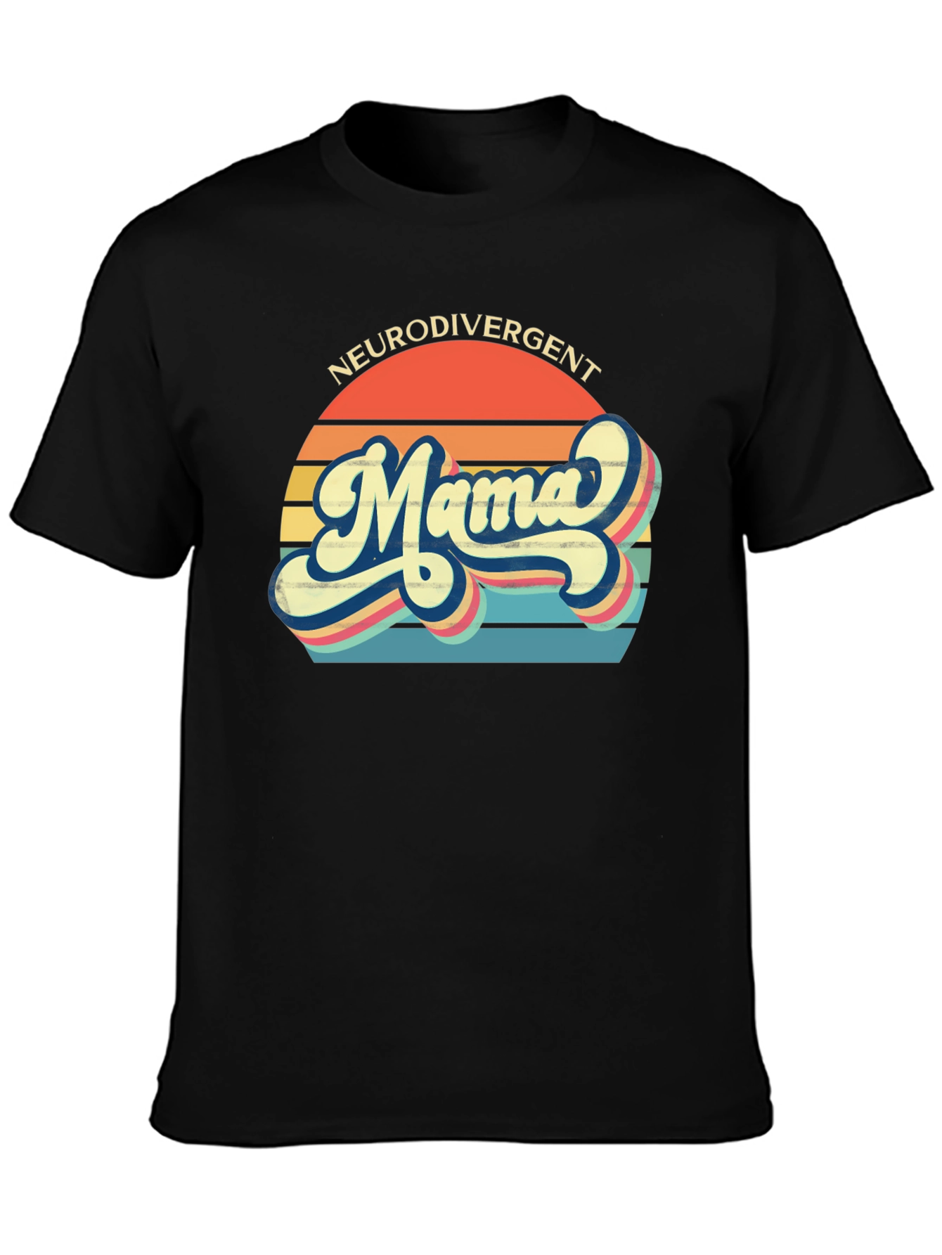 Neurodivergent Mama Retro Graphic T-Shirt