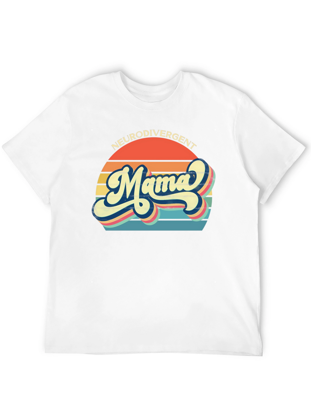Neurodivergent Mama Retro Graphic T-Shirt